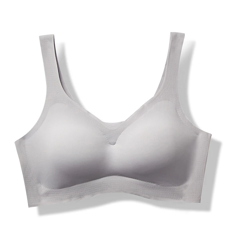 

Sexy Women Bras Push Up Gather Bralette Seamless Bra Wire Free Comfort Underwear Solid Color Vest Brassiere