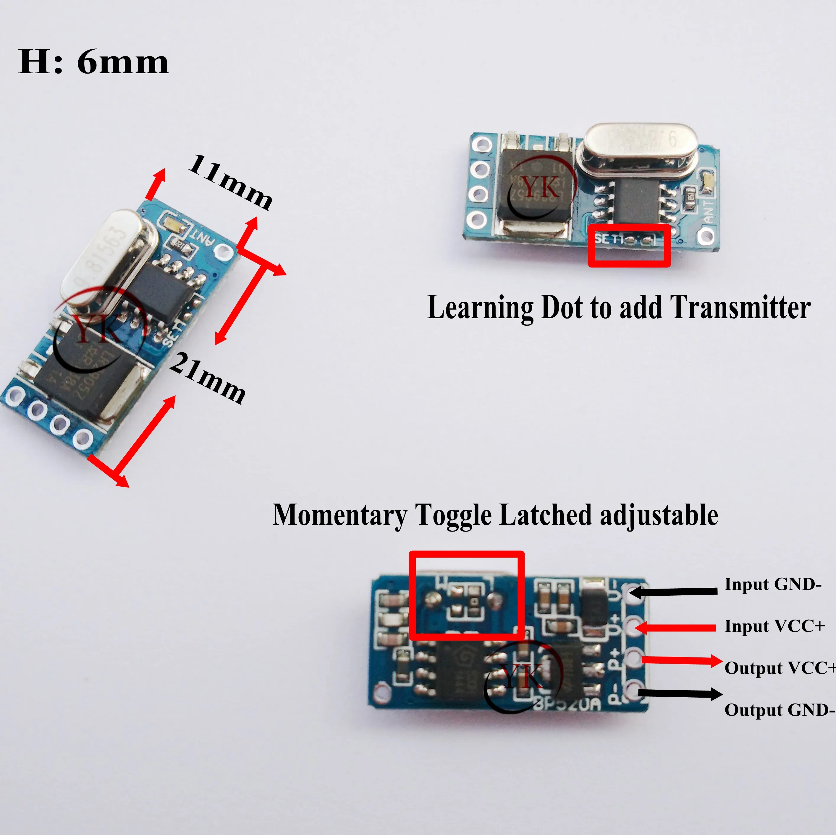 3,7 V 4,2 V 5 V, миниатюрный удаленный переключатель 433 315MOS бесконтактных RF Беспроводной переключатель мини моторный зуммер светодиодный индикатор переключателя лампа телеуправление ON OFF
