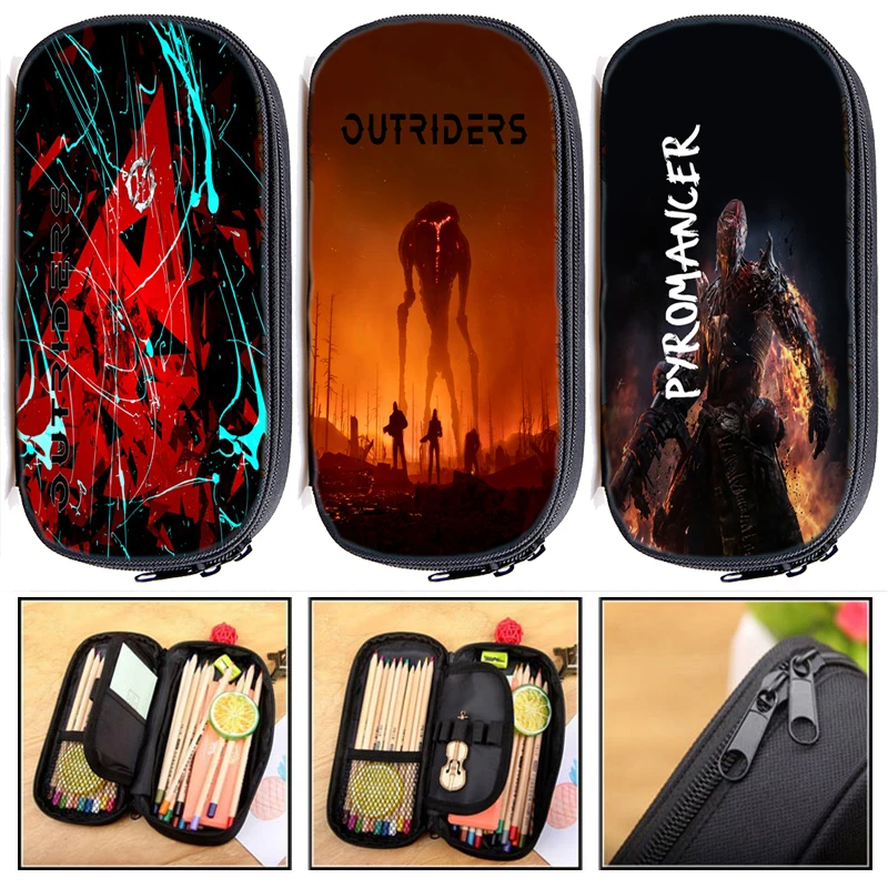 

Toddler Outriders Pencil Case Multifunction Students Cartoon Pen Bag Boys Girls Kids Stationery Bags Children Anime Pencil Box