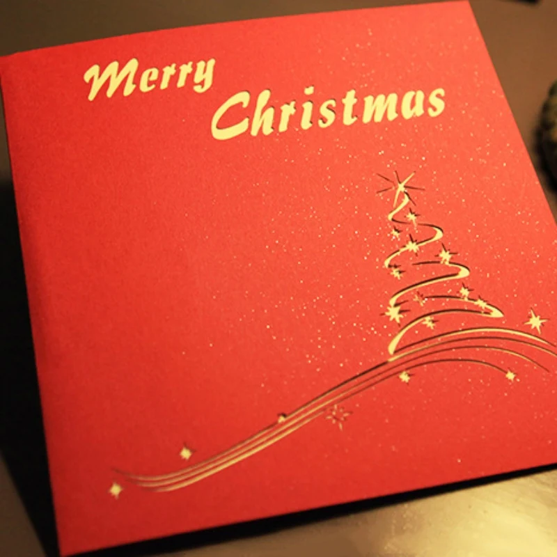 Рождественские уникальные праздничные открытки 3D открытка с рождественской