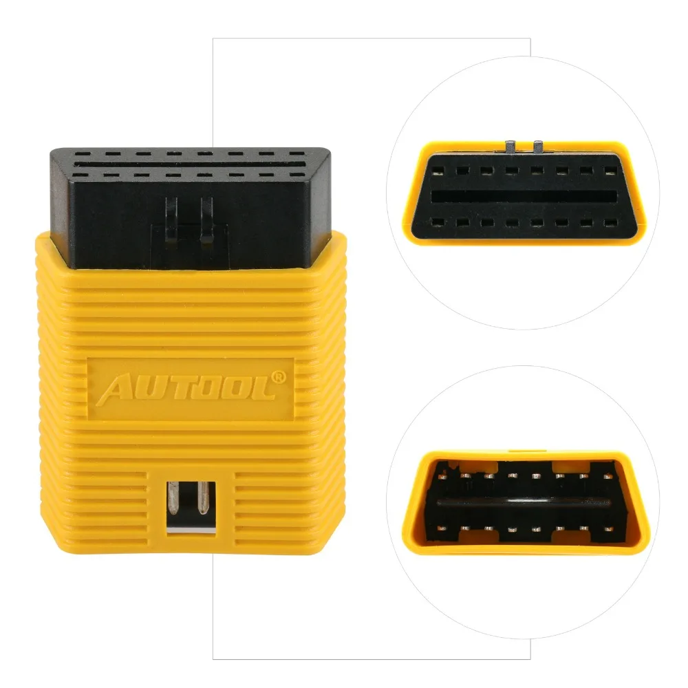 AUTOOL 16 контактный диагностический сканер OBD2 II ODB 2 переходник удлинитель