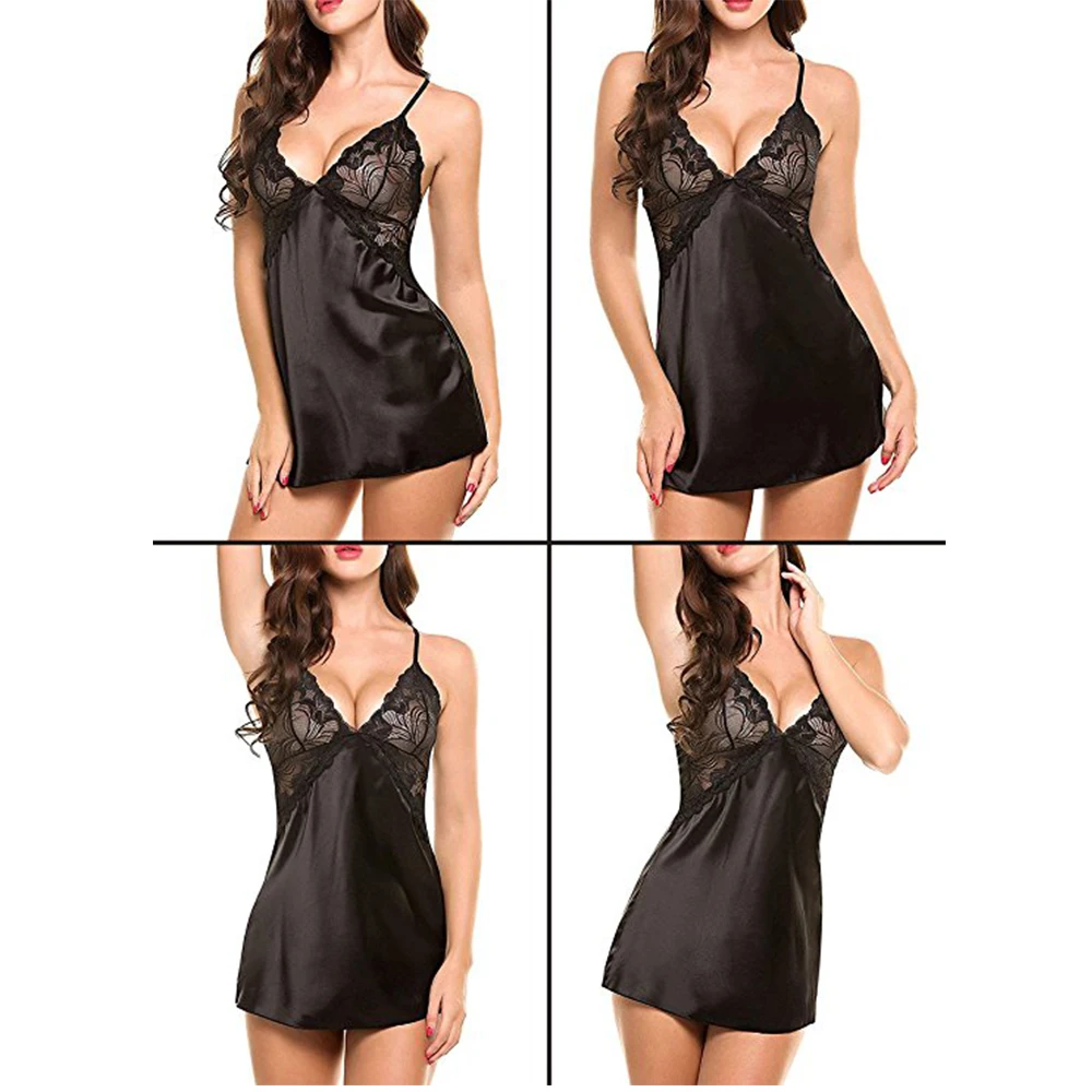 Женская ночная рубашка комплект ночного белья сексуальное белье одежда для сна