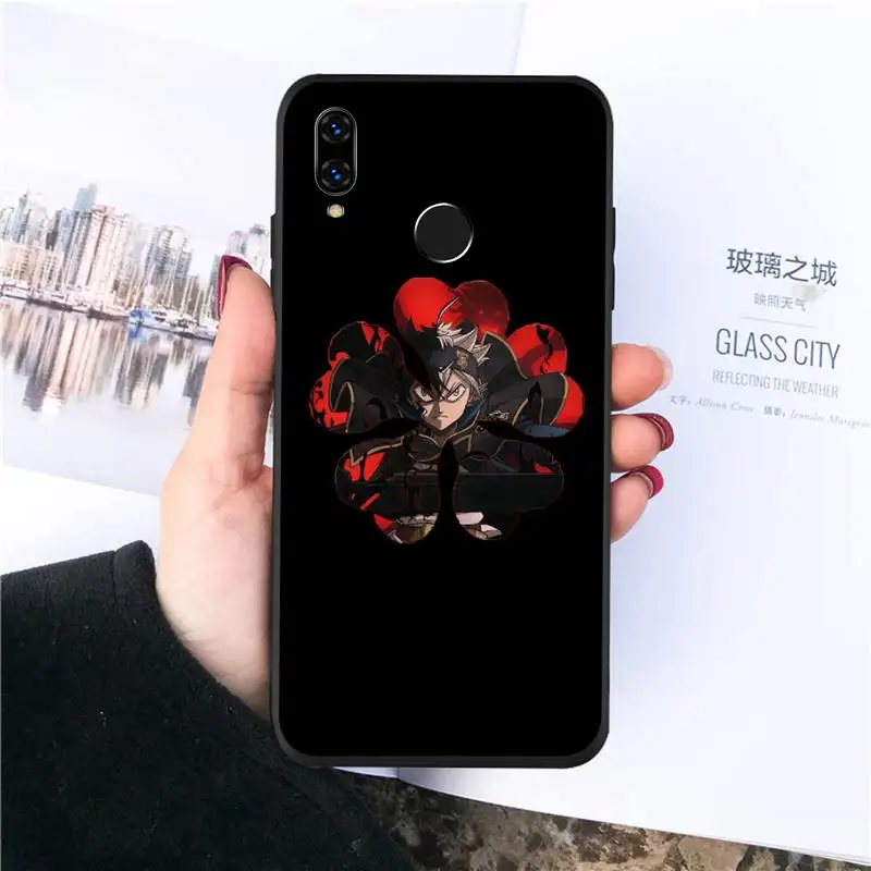 

Japan anime Black Clover Phone Case For Huawei honor Mate P 10 20 30 40 Pro 10i 9 10 20 8 x Lite Luxury brand shell funda coque