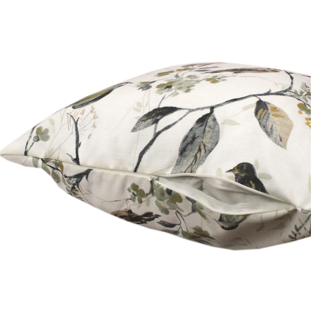 Наволочка с изображением птиц CURCYA весенне-летняя подушка осенне-зимняя желтого цвета для декора дома.