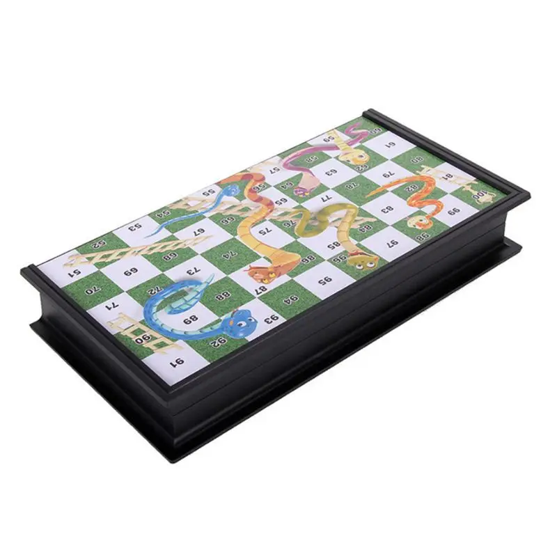 

Magnetic Foldable Snake and Ladder Chess Educational Toy Family Party Board Game Best Birthday Gift