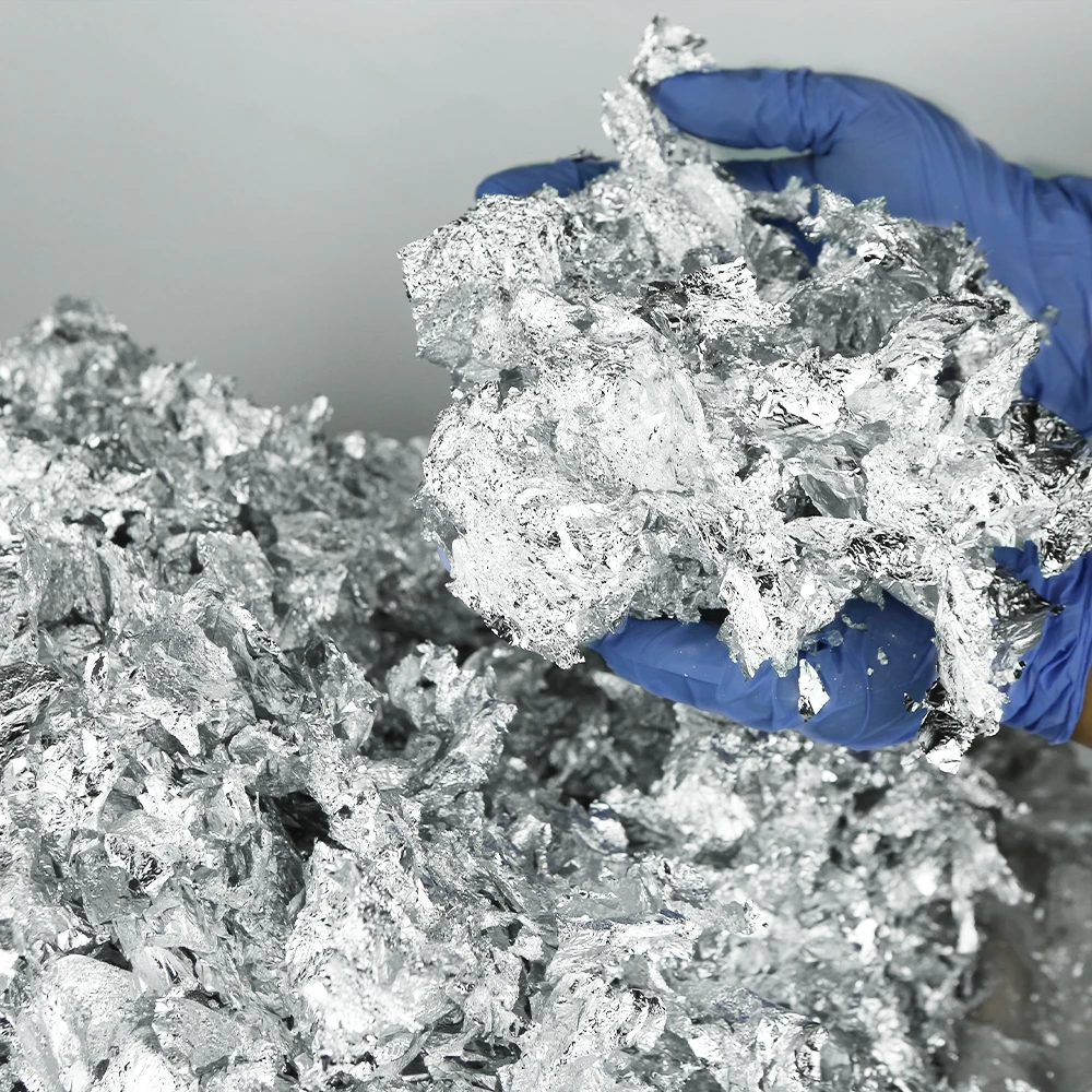 1 кг имитация серебряного листа хлопья алюминиевой фольги осколки для