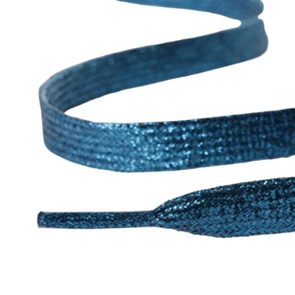 

New Bootlaces 1 Pair Dentelle Replacement Flat Sneaker Casual Dazzling Shiny Gold and Silver thread Shoe Straps Shoelaces