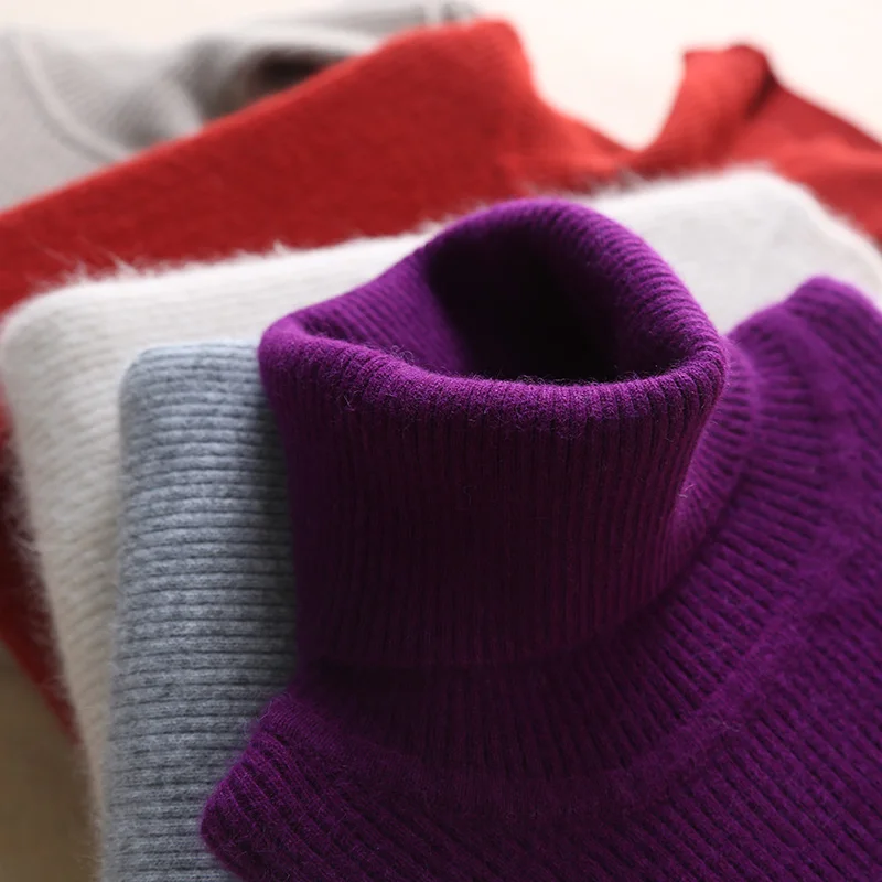 Женский кашемировый свитер-водолазка с высоким воротником | Женская одежда