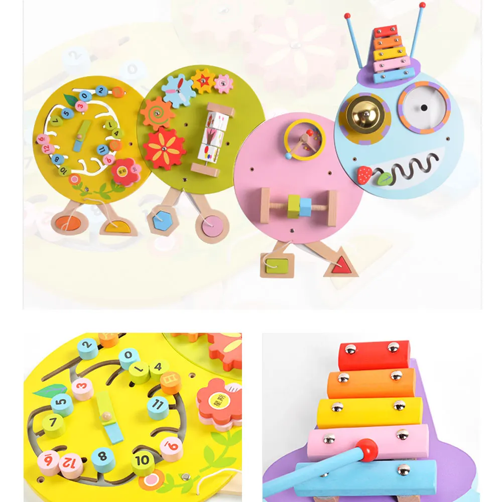 Детская деревянная настенная игра игрушки для детского сада коридора панель