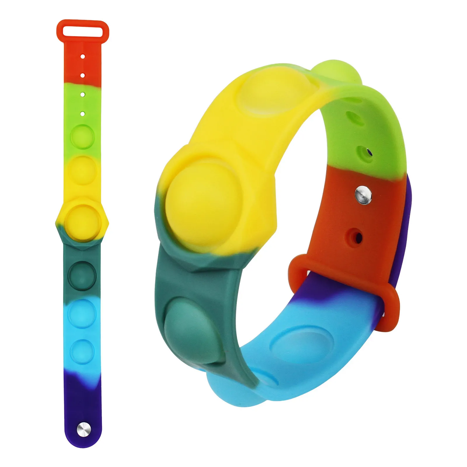 

Stress Relief Wristband Finger Toy Odorless Silicone Elastic Toy Soft Squeeze Anti-Deformation Sensory Decompression Toy