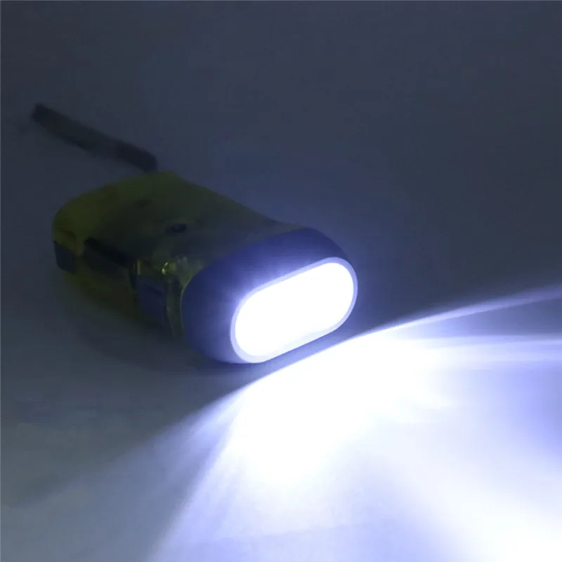 Hand Crank Flashlight No Battery Wind Up Car Kid Flashlights Shake Led Light Lantern LED Bright light Powerful Emergency | Спорт и