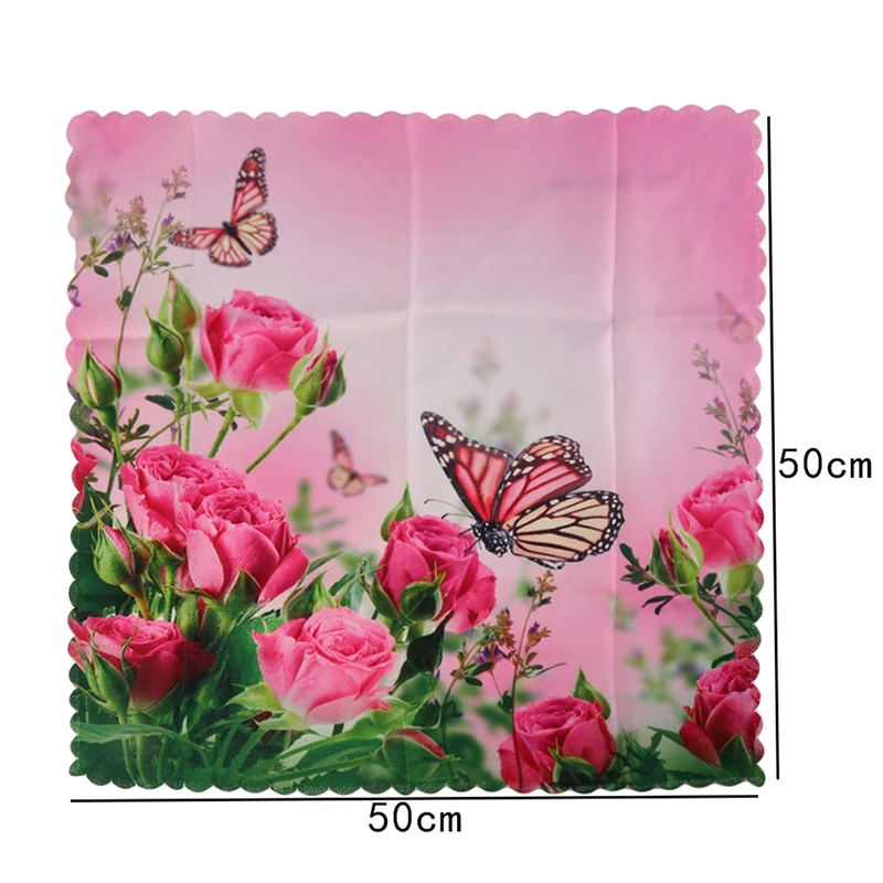 Modern Tablecloth 3d Rose Flower Butterfly Pattern Polyester Dustproof Waterproof Rectangular And Round Table Cloth | Дом и сад