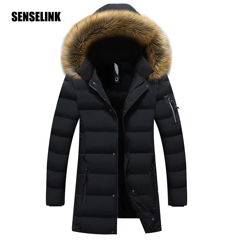 2021 Zipper Men's Winter Jacket Parka Hoodies Long Wearable Windproof Warm Clothing Fashion Casual Large Clothing Polyester 8XL