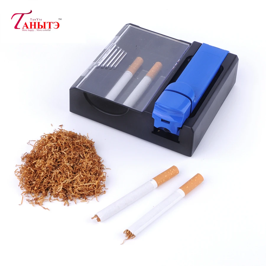 

8MM Tube Filling Machine with Box Multifunction Tobacco Injector Rolling Machines Gadgets for Men Single Maker Cigarette Case