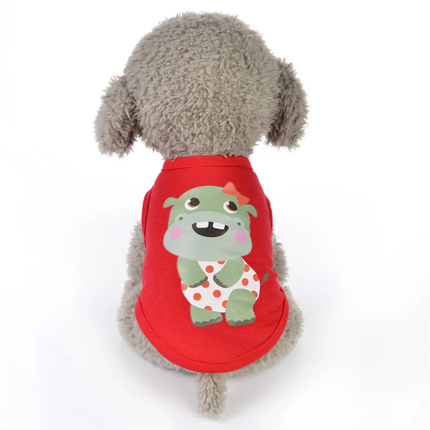 Модные летние животные мультфильм жилет Собака Щенок костюмы Одежда для