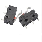 Микро-сенсорные изогнутые концевые выключатели, 50 шт., 3 контакта NO + NC 3a5a 125VAC 250VAC, мини-выключатель с изгибом, 20*10 мм, новый Микровыключатель