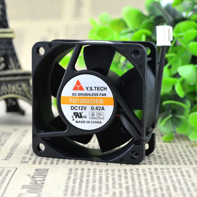 Новый FD126025EB 6025 6 см 12V 0.42A защиты электродвигателя Вентилятор охлаждения