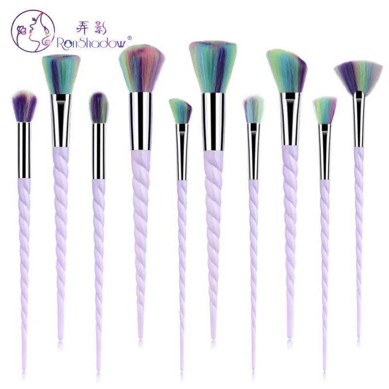 

Purple Eye Shadow Eyelash Makeup Brushes Foundation Brush Face Concealer Highlighter Blending Blush Women Korean Cosmetics Kit