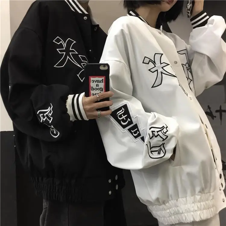 

Spring/autumn Baseball Uniform Women Jacket Men Loose Hong Kong Style Korean Trend Harajuku Style Student Jacket Spring ins 2021