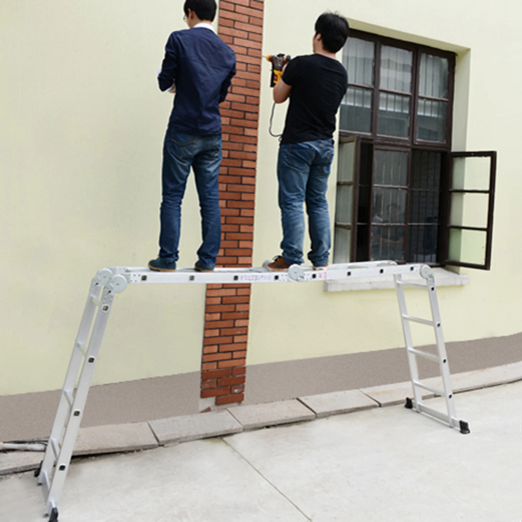 7 в 1 ступенчатая лестница складные строительные леса алюминиевые раздвижные