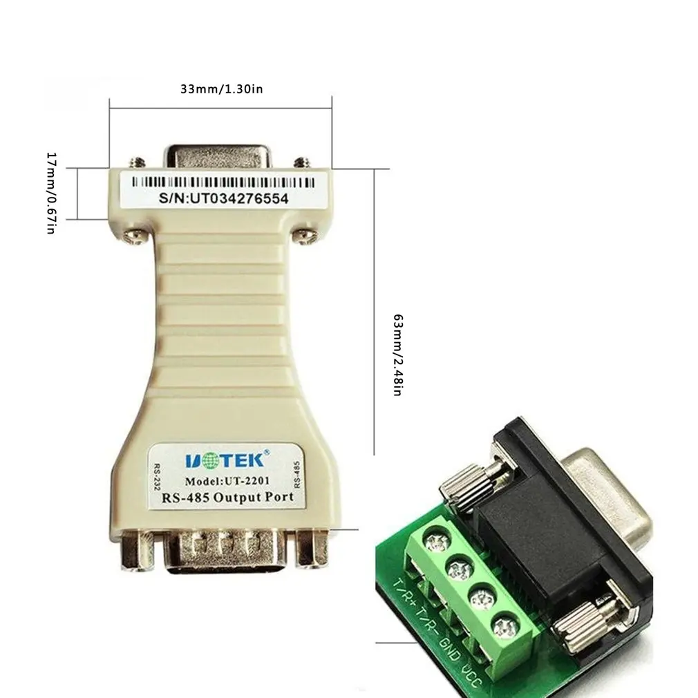 UT-2211 RS232 в RS485 двунаправленный пассивный последовательный преобразователь