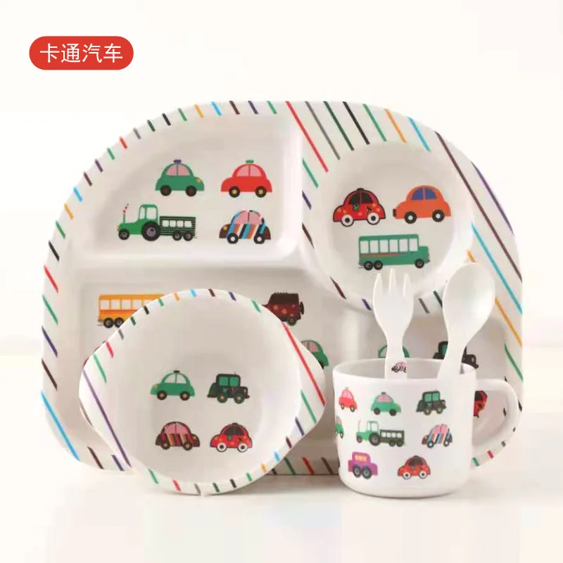 Тренировочная посуда для детей 5 шт./компл. милая мультяшная кормления детская с