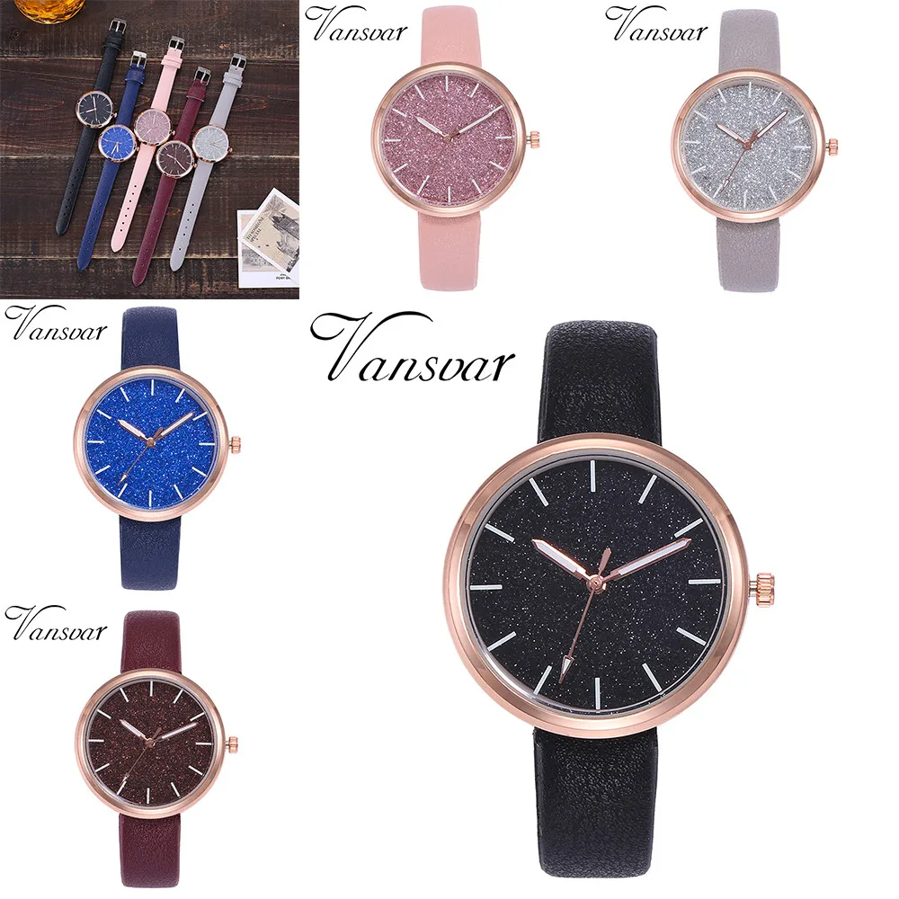 

2020 NEW Watchs Fashion Mesh Women's Watches Casual Quartz PU Leather Band Stainless Steel Dial Watches Gift to girlfriend
