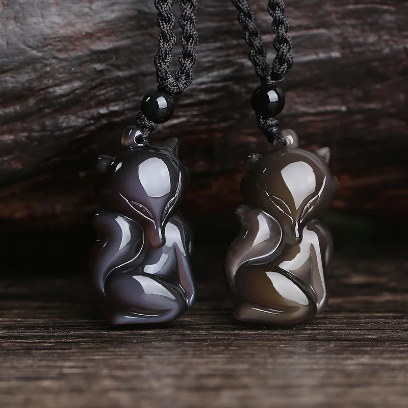 1 шт. ожерелье из бисера натурального ледяного обсидиана ручная работа Подвеска