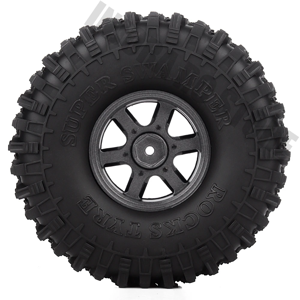 1 9 дюймовые резиновые шины и металлический обод колеса 4 шт./компл. для 1:10 RC Rock Crawler