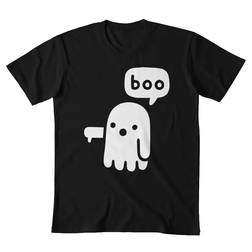 Привидение неодобрения футболка призрак призраки boo boos плохие пальцы вниз