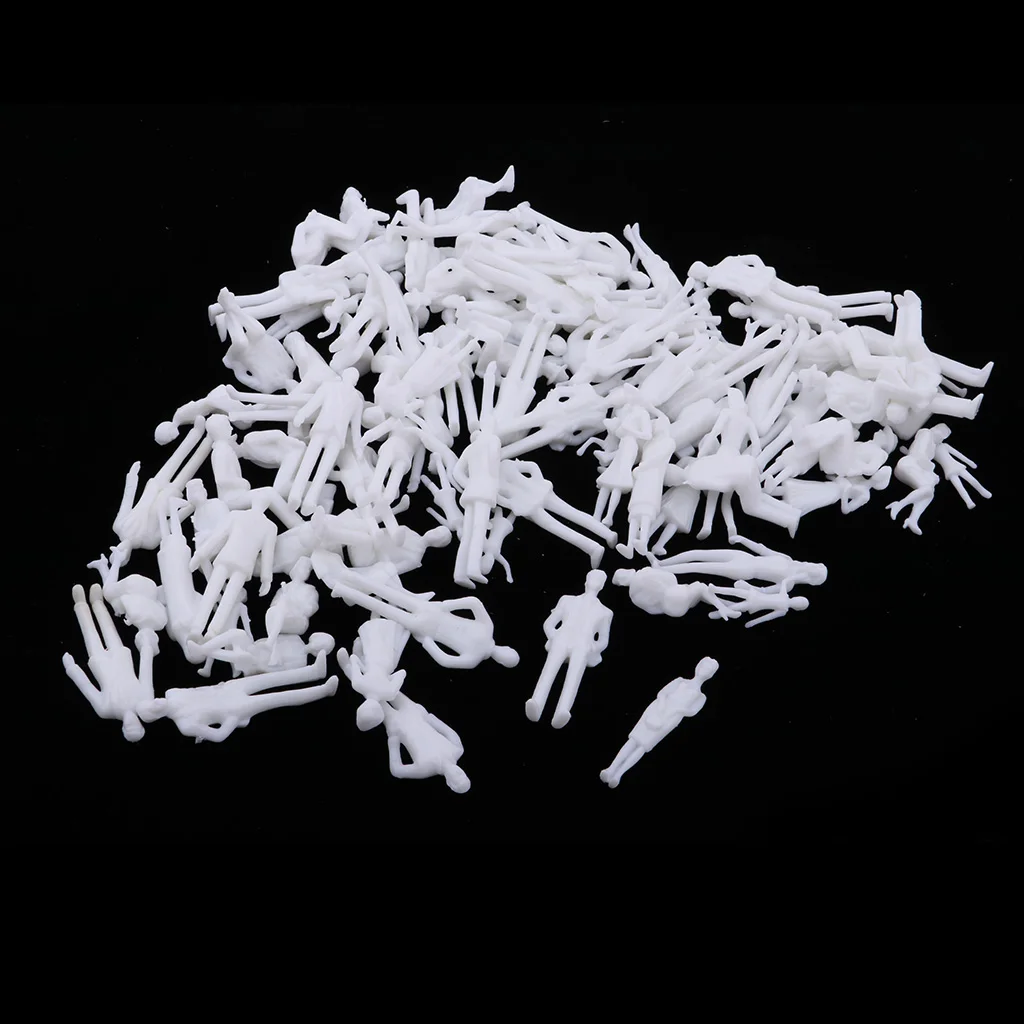 

20 Pack 1/42 White Miniature Standing People Park Sand Table Ornaments Accessory