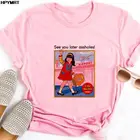 Забавная винтажная женская футболка с надписью See You Beyond, летняя женская футболка в стиле Харадзюку, футболка в стиле Tumblr 80-90-х, футболки в уличном стиле