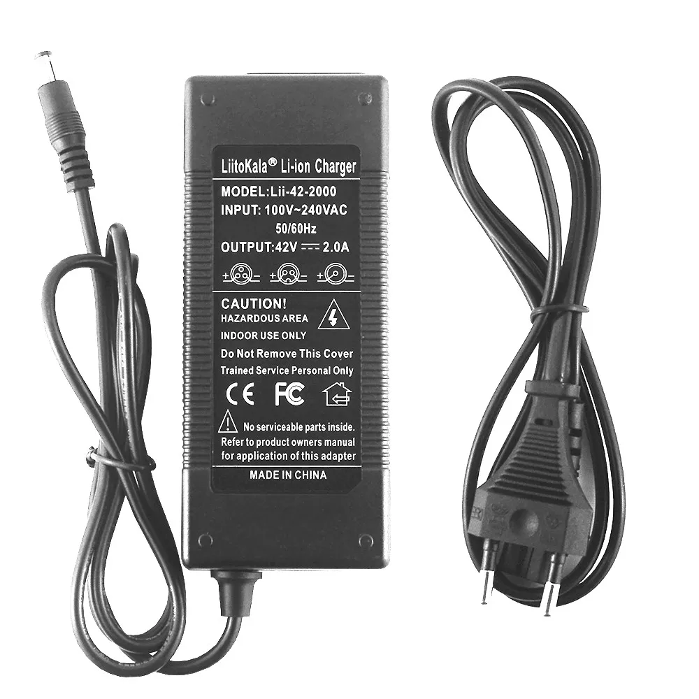 LiitoKala 36V 8AH 21700 4000mah 10S2P батарея для электрического велосипеда скутера Ebike + 42V 2A