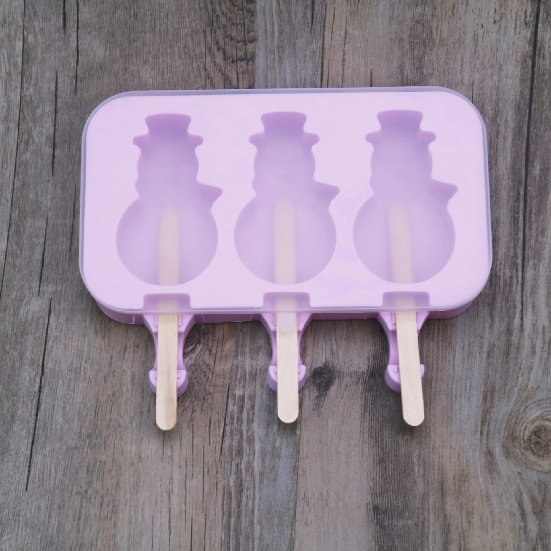 

Ice Cream Mold 3 Cartoon Snowman Shapes DIY Jelly Pudding Mold Chocolate Mold Ice Cream Mold Ice Cream Mold Silicone Baking Tool