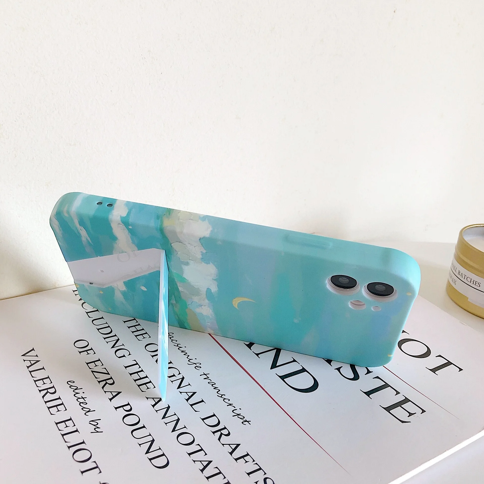 

Retro Art Oil Painting Landscape Phone Case For iPhone 12 11 Pro Max Xr X Xs Max 7 8 Puls SE2020 Cases Hidden bracket Soft Cover