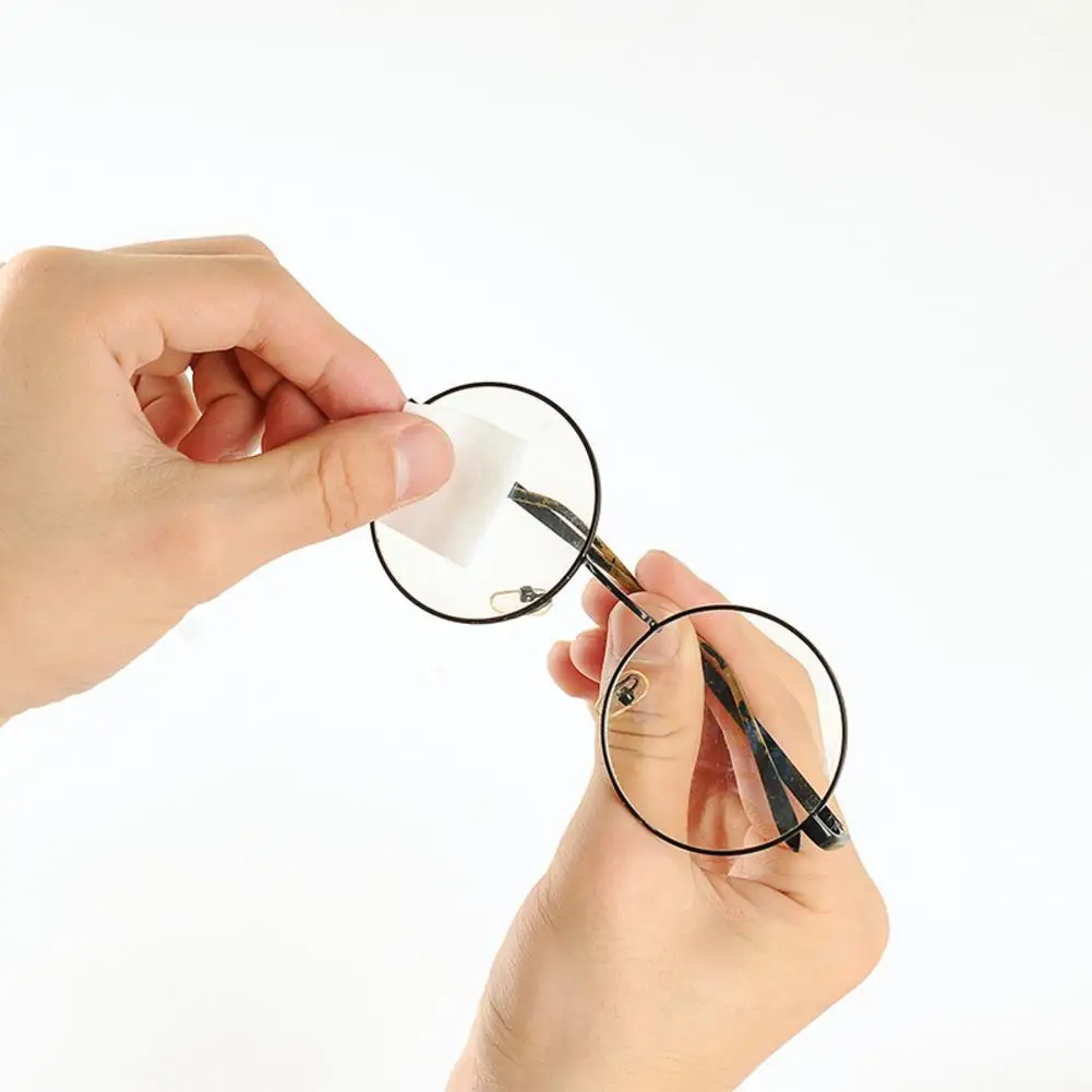 100 шт дезинфекционные хлопчатобумажные салфетки для очков чистящие прокладки