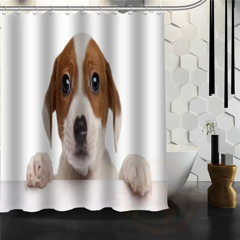 Поп-серия животный новый щенок - штора для душа с узором, индивидуально настраиваемая для ванной комнаты, тканевая, модная последняя для декора.