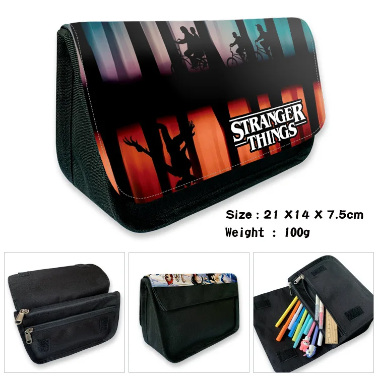Пенал с героями мультфильмов для мальчиков и девочек очень странные дела сумки