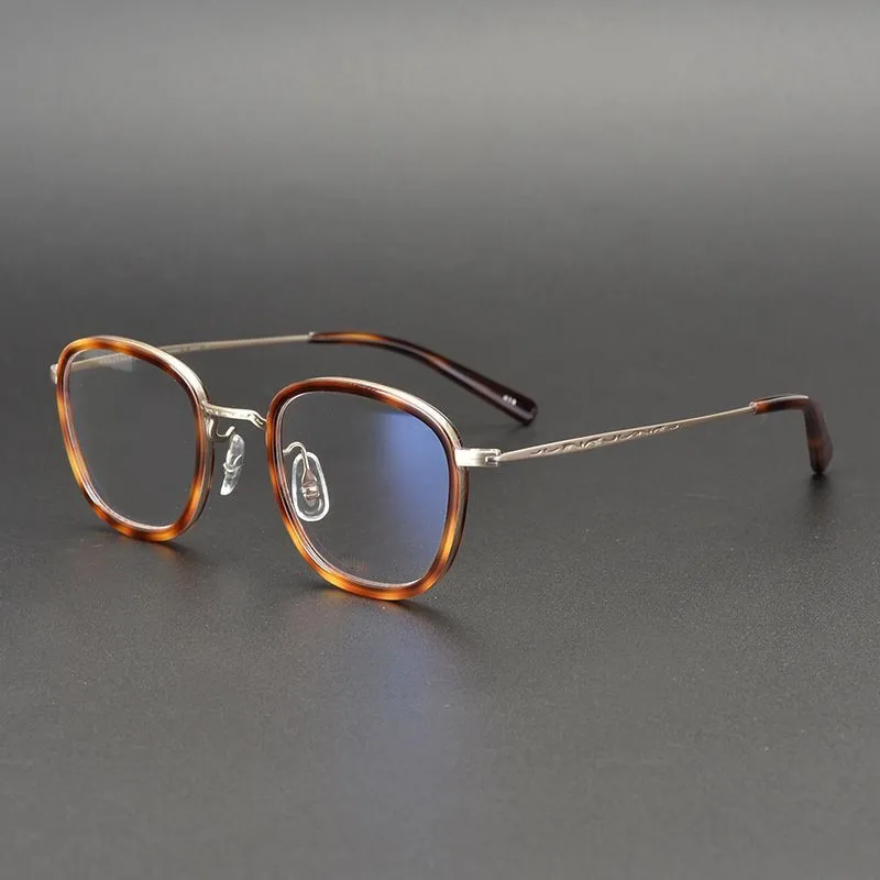 Японская оправа ручной работы очки для мужчин титановый ацетат супер светильник