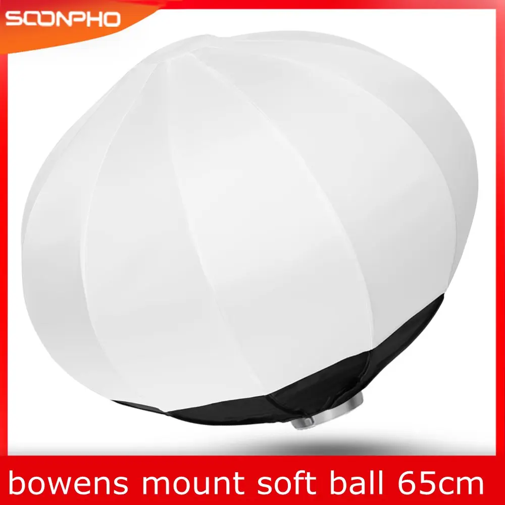 

65cm Collapsible Sphere Softbox Paper Lantern Ball Shape Globe Diffuser w/ Bowens Mount for Studio Flash Strobe