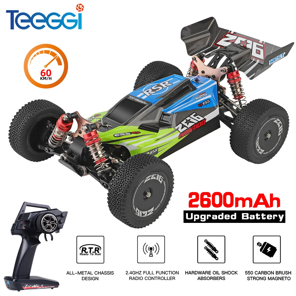 WLtoys 144001 RC автомобиль Высокая скорость 60 км/ч соревнование 4WD внедорожный Дрифт