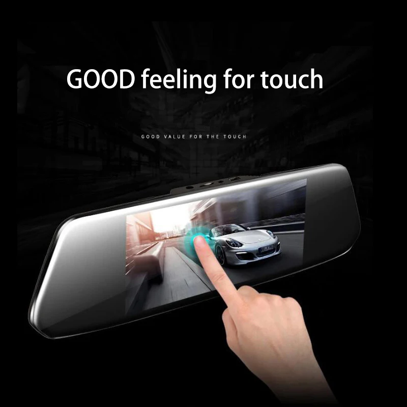 Тахограф с зеркалом заднего вида 6 86 дюйма ночное видение две линзы реверсивное