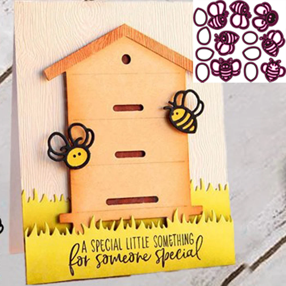 

Metal Cutting Dies Layered Bees Honeycomb For DIY Scrapbooking Craft Embossing Paper Cards Making New Arrival Cut Dies for