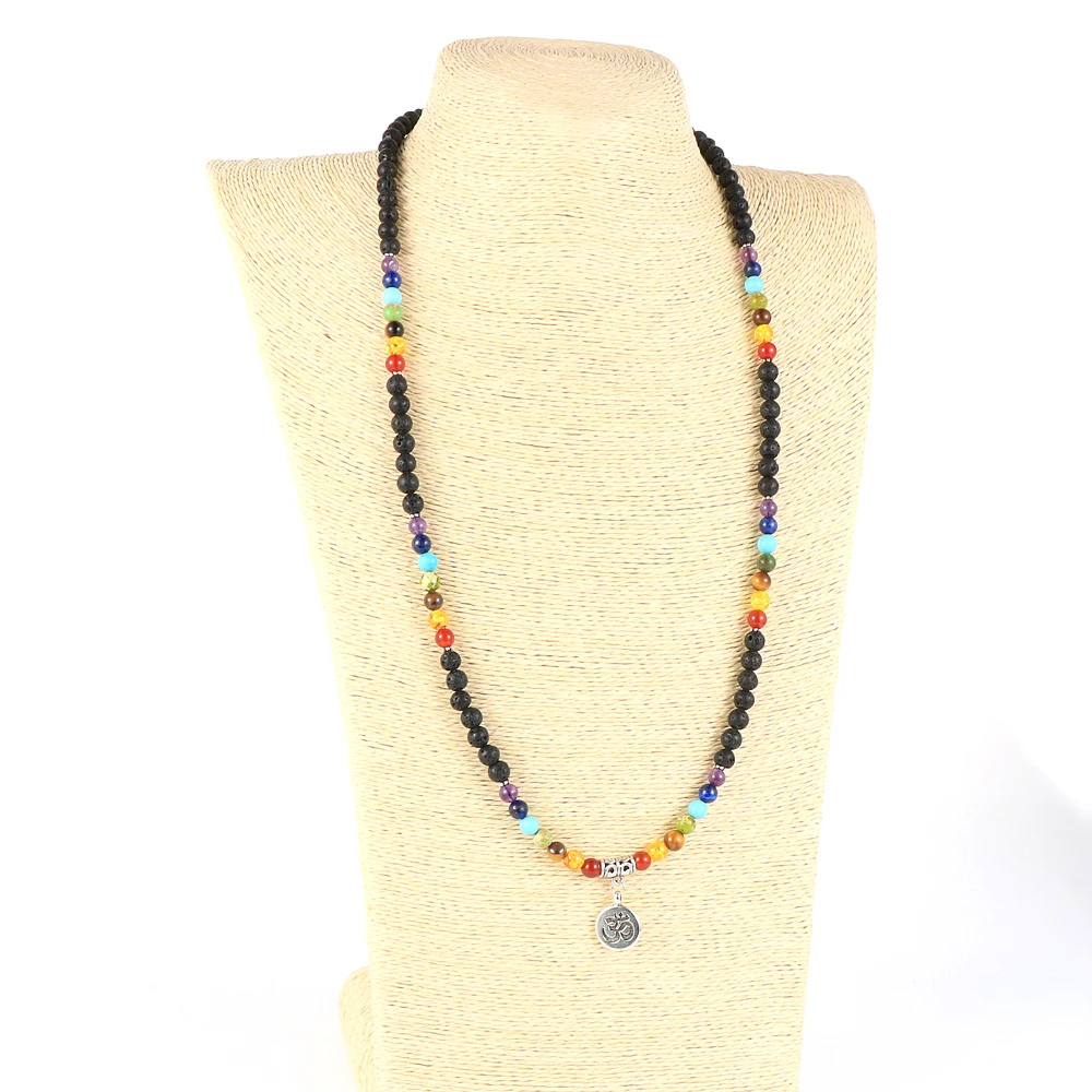 Женские и мужские бусы из натурального камня 7 чакр 6 мм 108 мужских бусин подставка