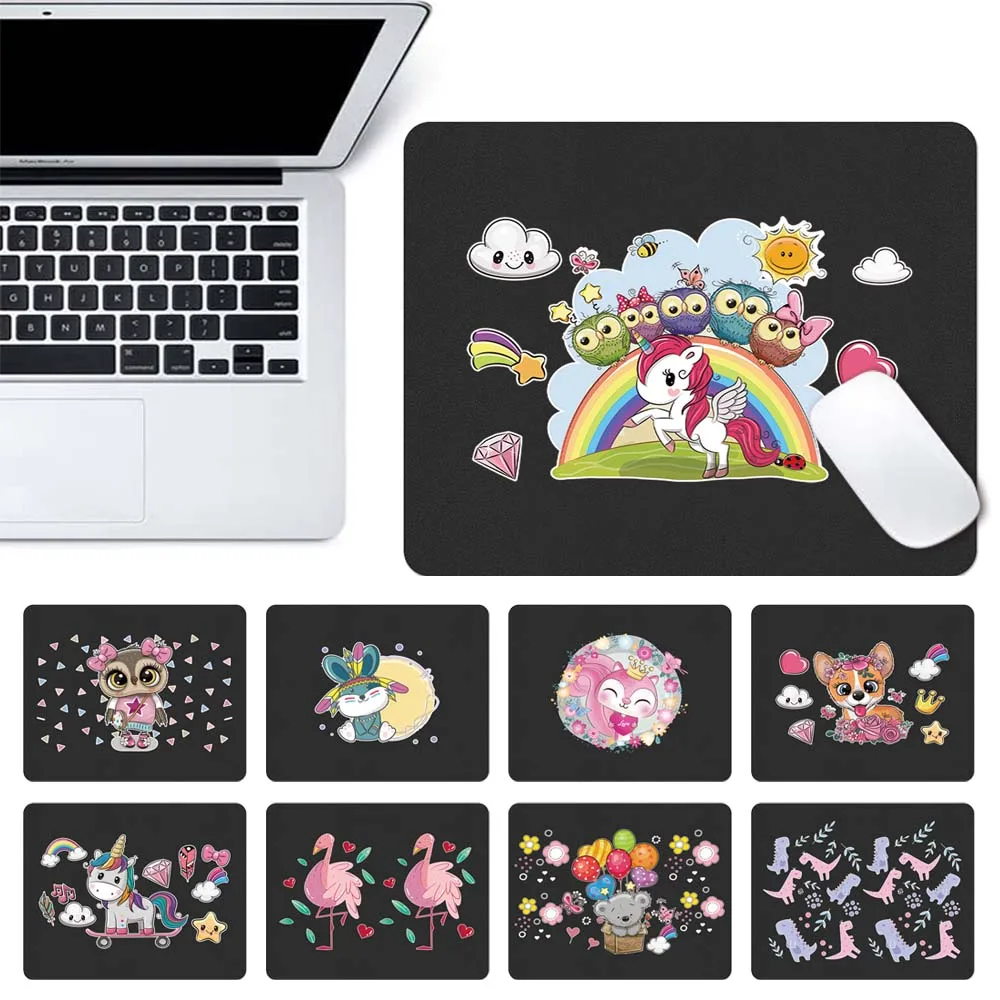 

Mouse Pad Waterproof PU Leather Cute pattern square Mousepads Desk Mat Office Gaming Mouse Pad For Laptop Computer