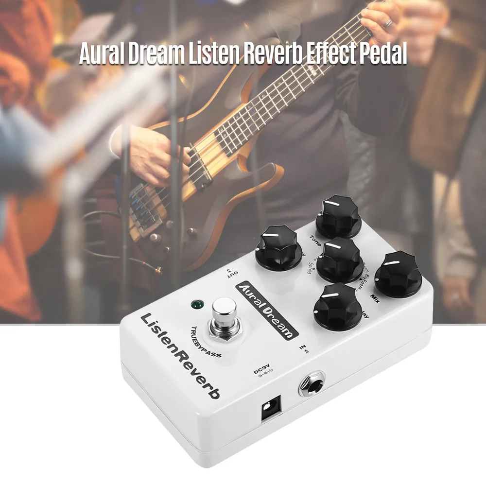Aural Dream Listen Reverb Guitar Effect Pedals with 8 Rever Effects True Bypass Accessaries | Спорт и развлечения