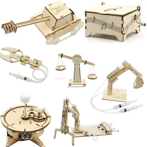 Kids DIY Science Toys Educational Scientific Experiment Kit Wood Tank  / Music box / Balance/ Mechan in USA (United States)