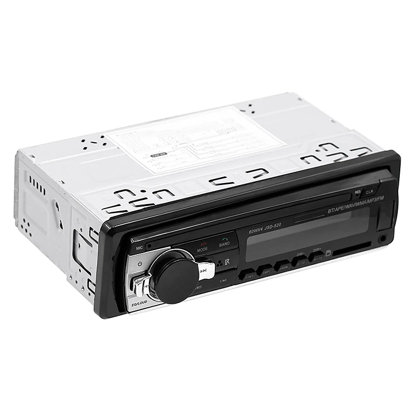 Автомобильный мультимедийный плеер TOSPRA, Bluetooth, Авторадио, MP3 плеер, автомобильный стерео радио, FM, Aux вход, приемник, USB, JSD-520, 12 В, в тире, 1 din