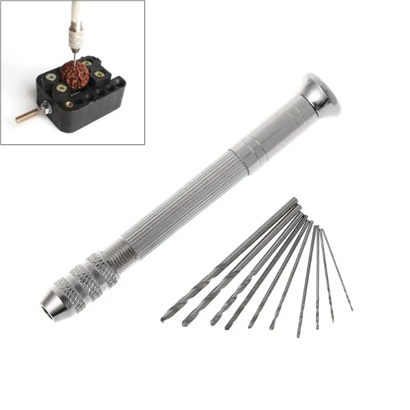 

Swivel Head Pin + 10pcs Micro HSS Twist Drill Bits For Jewelry Watch Hobby Hand Tool L69A