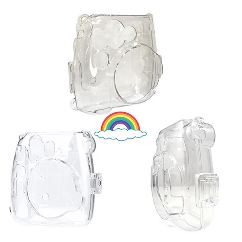 Crystal Fujifilm Instax Mini camera Bag ColorfuI мгновенный аксессуар для камеры из искусственной кожи чехол с плечевым ремнем для Instax Mini 9 Min8 8 - Цвет: Crystal